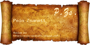Pein Zsanett névjegykártya